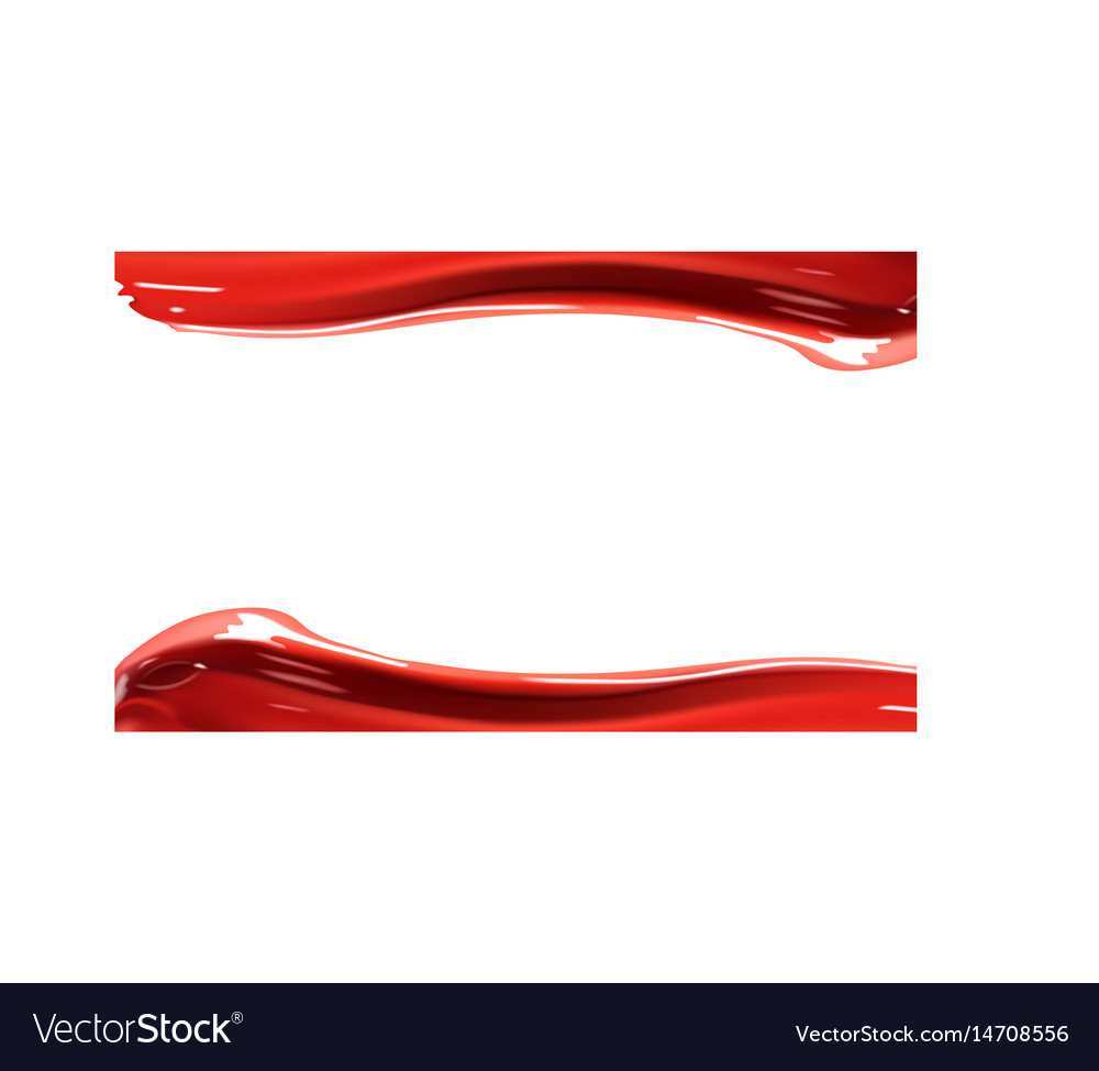cosmetic liquid lipstick smears strokes template vector image