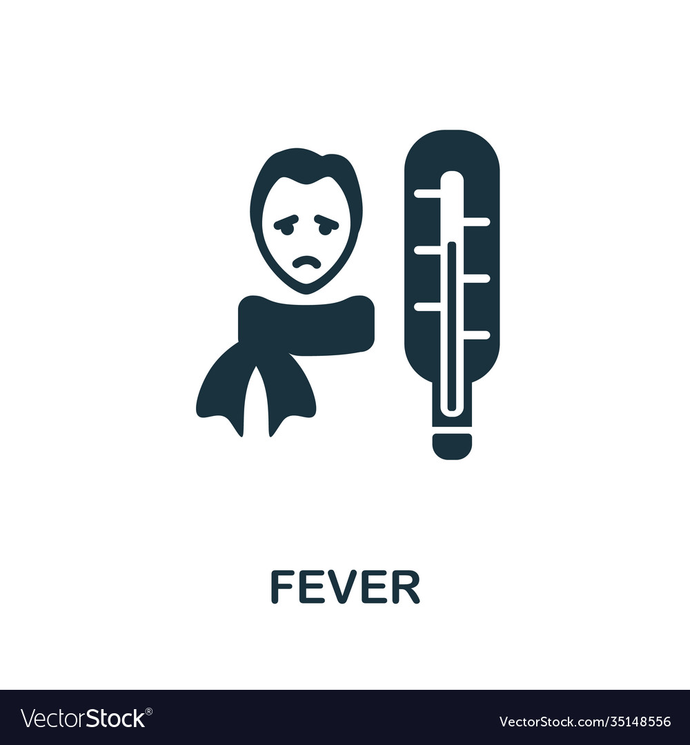 Fever icon simple from coronavirus collection