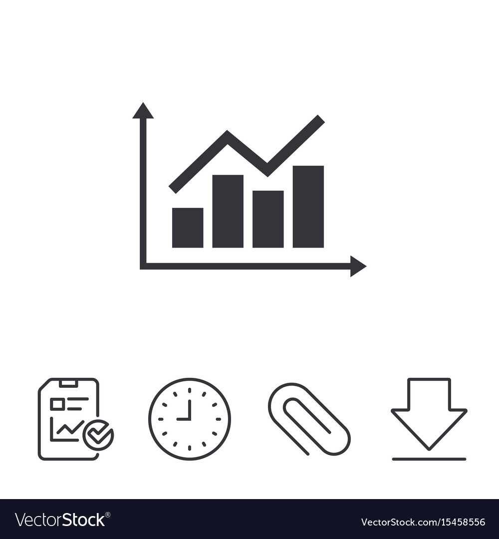 Graph chart sign icon diagram symbol Royalty Free Vector