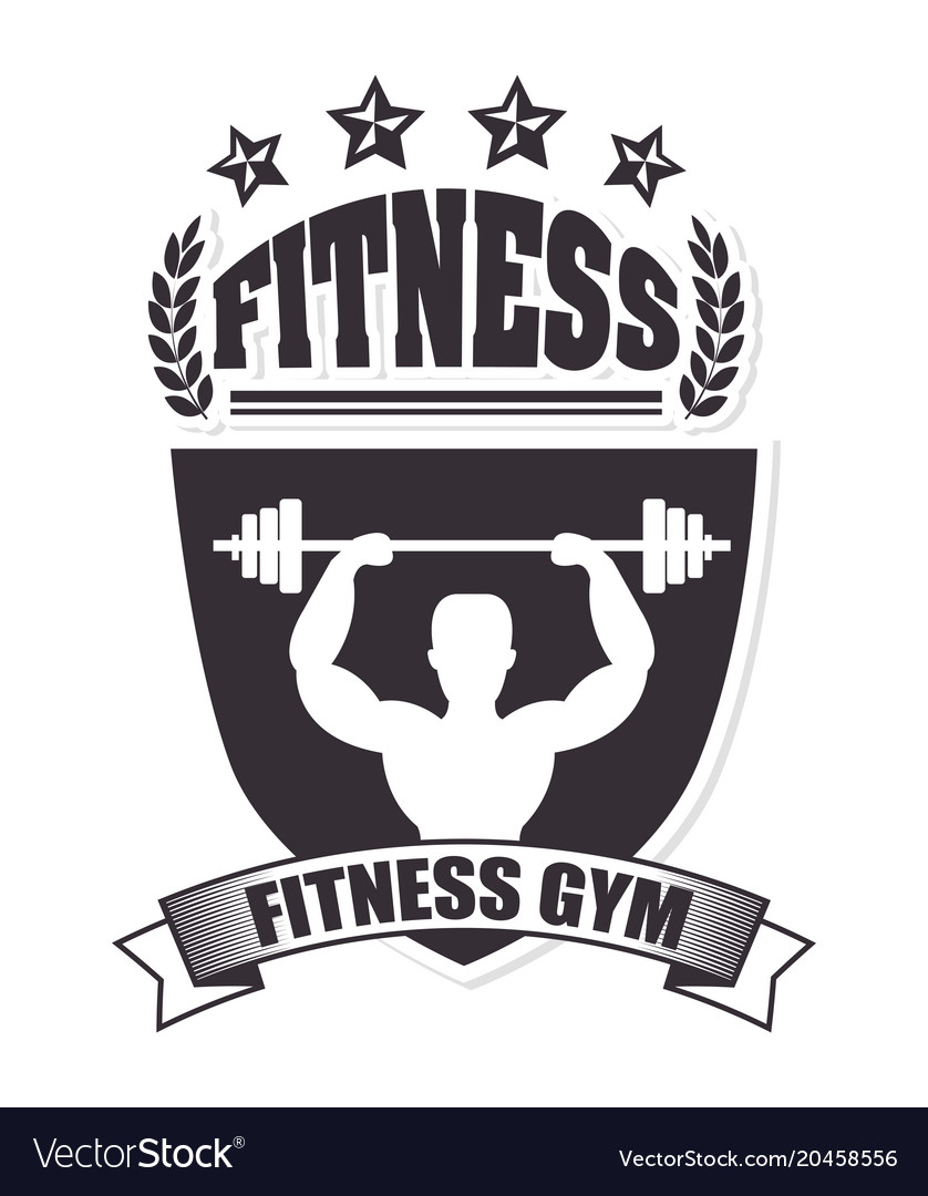 Gym and fitness lifestyle Royalty Free Vector Image