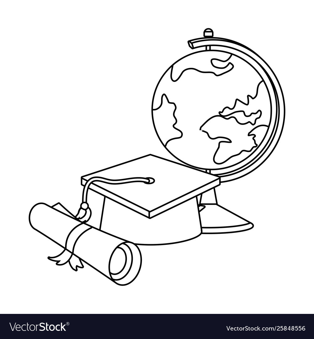 Isolated globe school design Royalty Free Vector Image