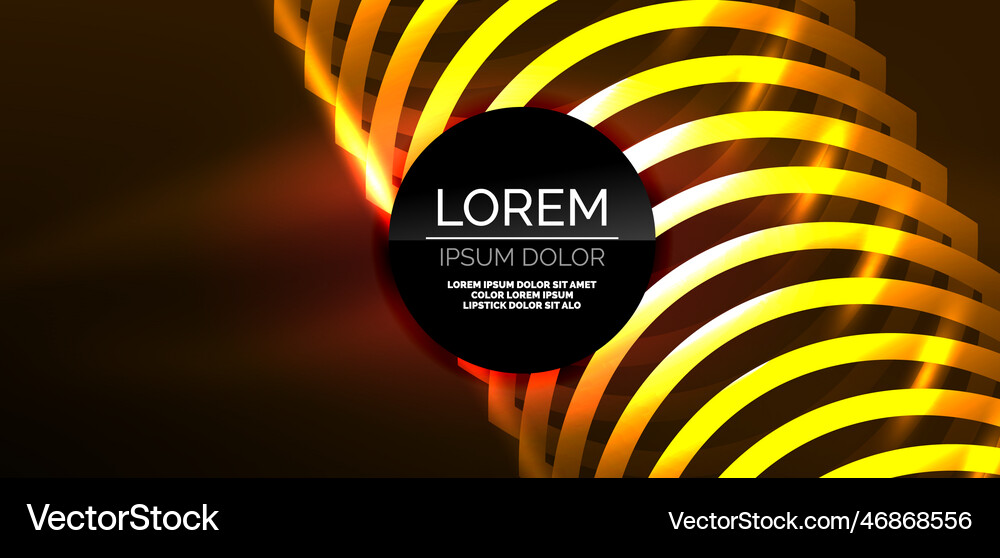 Neon lines and waves abstract background techno Vector Image