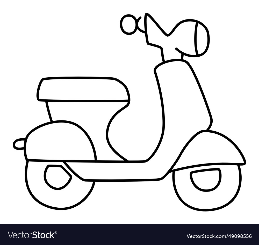 Scooter - realistic electric kick Royalty Free Vector Image