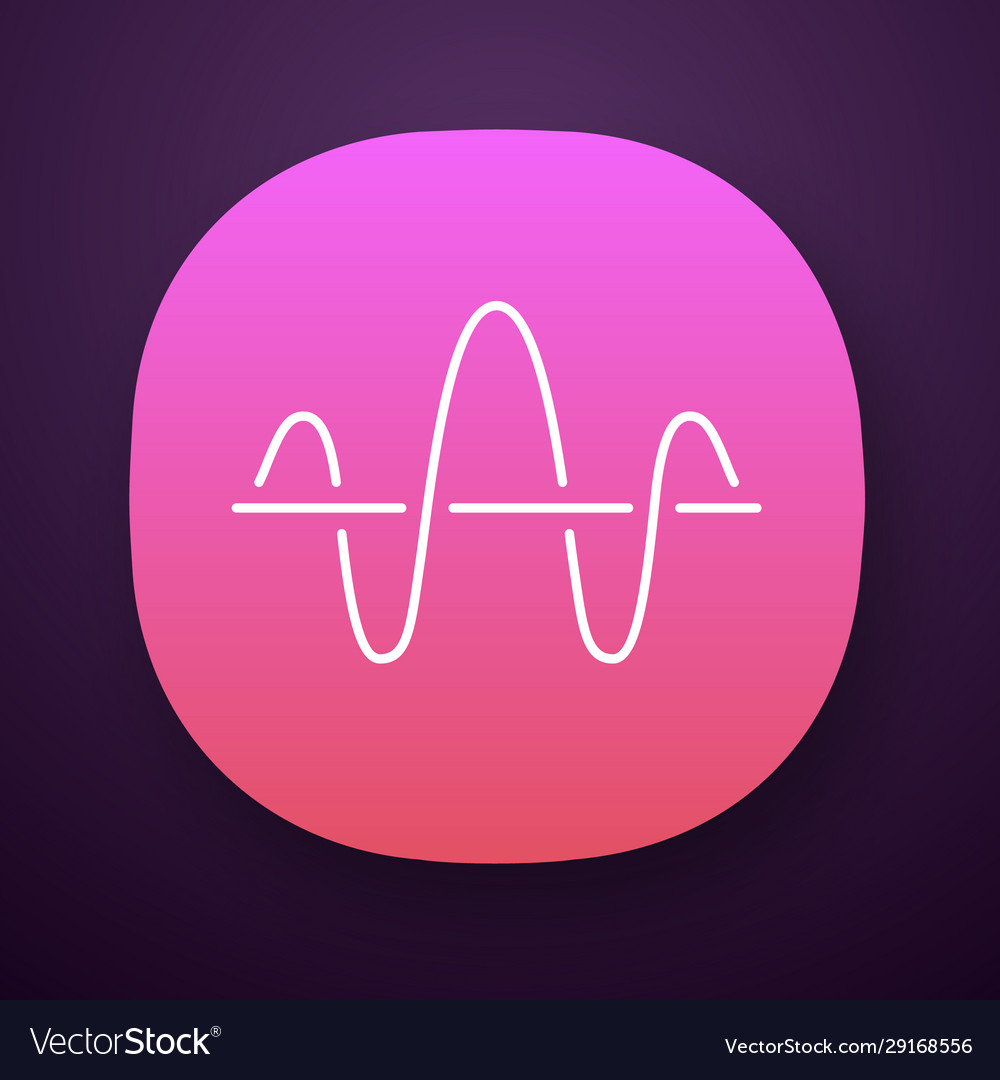 Soundwave app icon uiux user interface function vector image Soundwave app icon uiux user interface function