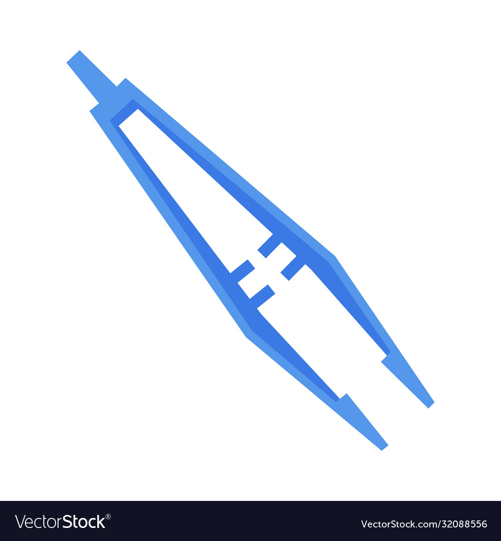 Chirurgische gerade Pinzette medizinische Zange vector image Chirurgische gerade Pinzette medizinische Zange