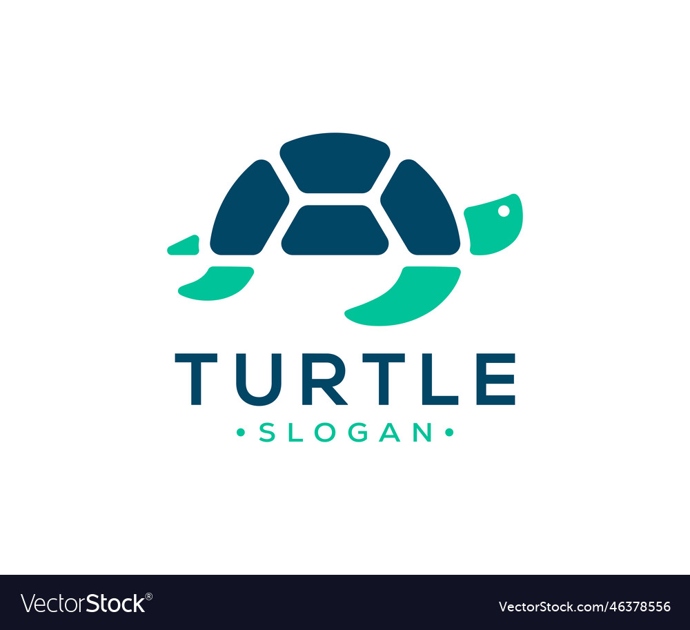 Turtle logo animal icon template Royalty Free Vector Image