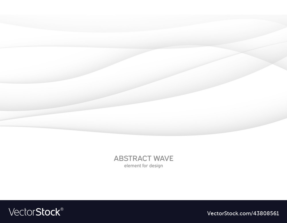 Abstract white background with smooth gray lines