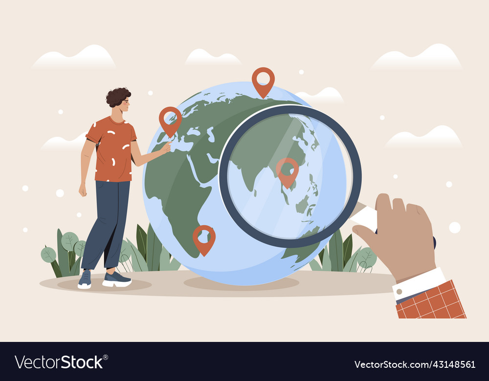 Concept of geolocation vector image Concept of geolocation