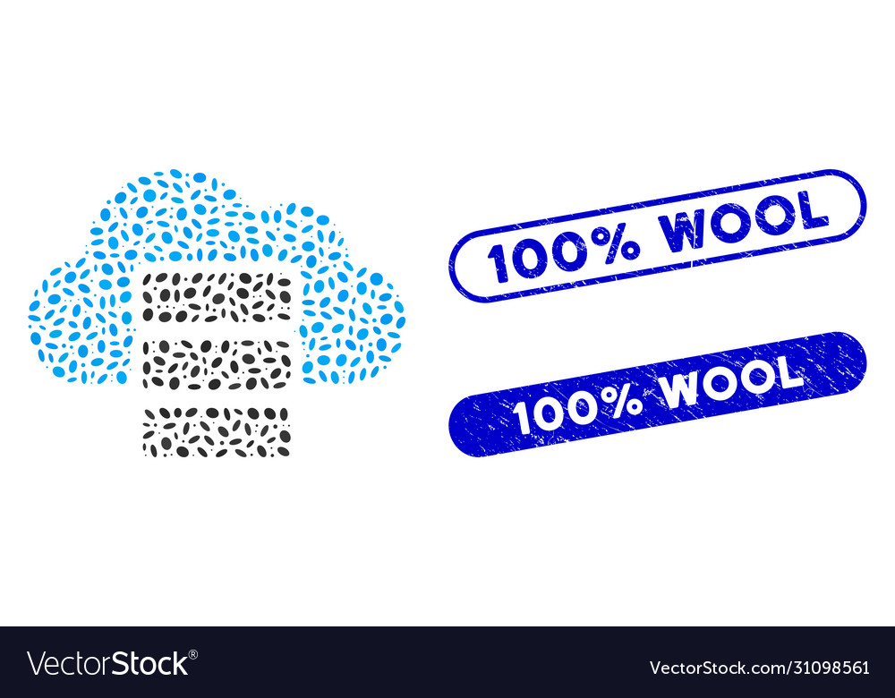Ellipse mosaic cloud database with distress 100 Vector Image Ellipse mosaic cloud database with distress 100