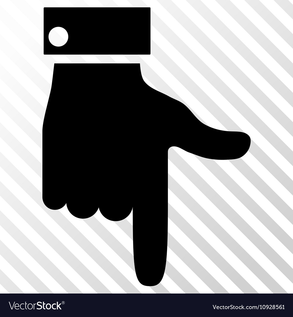 Hand pointer down icon
