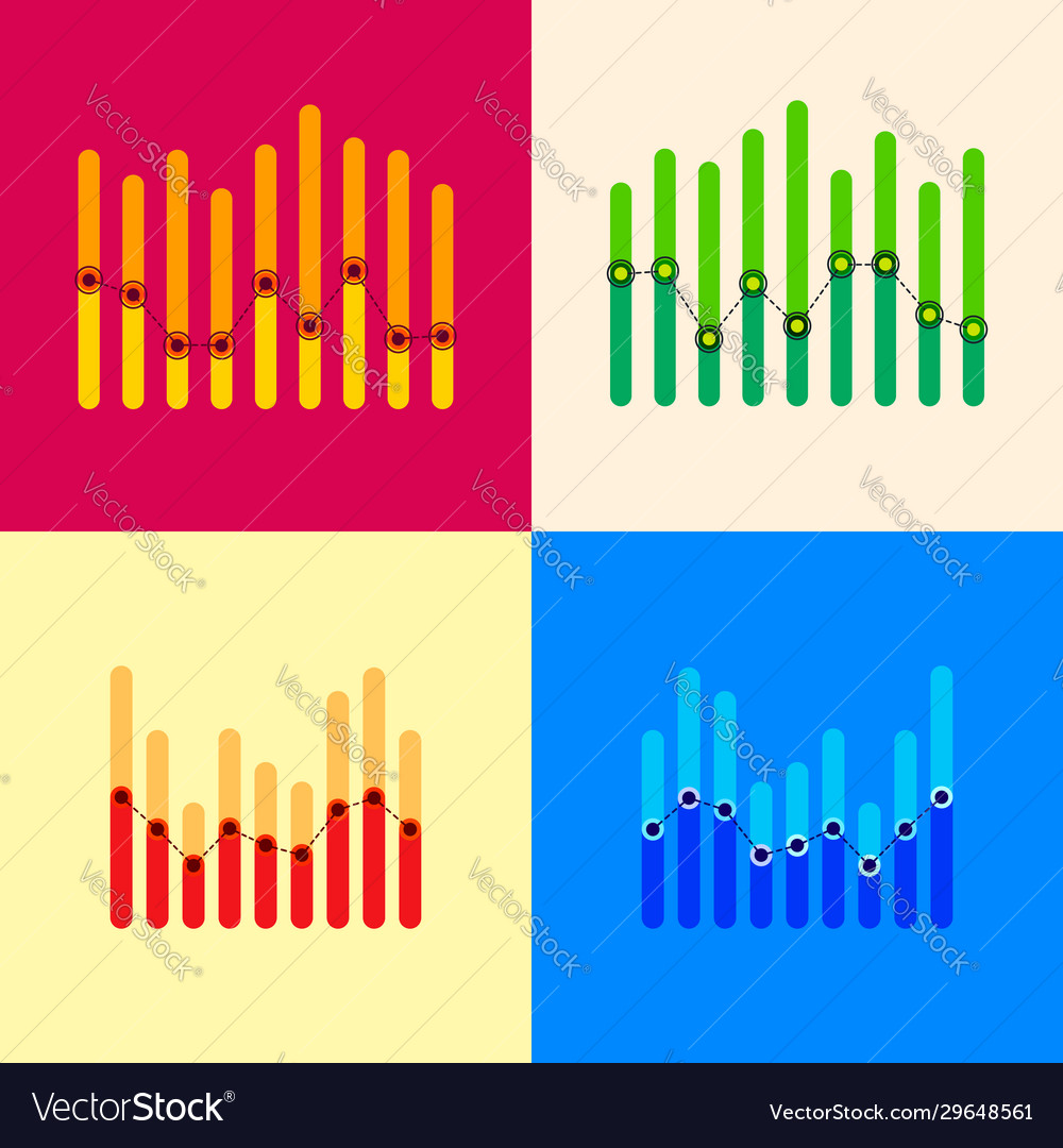 Infographics set with overlapping bars and dotted