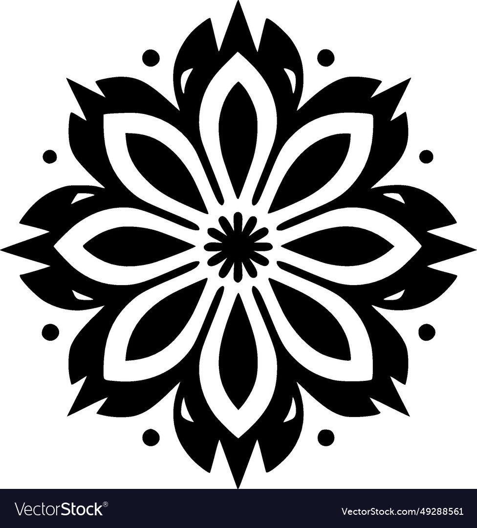 Mandala - minimalist and flat logo