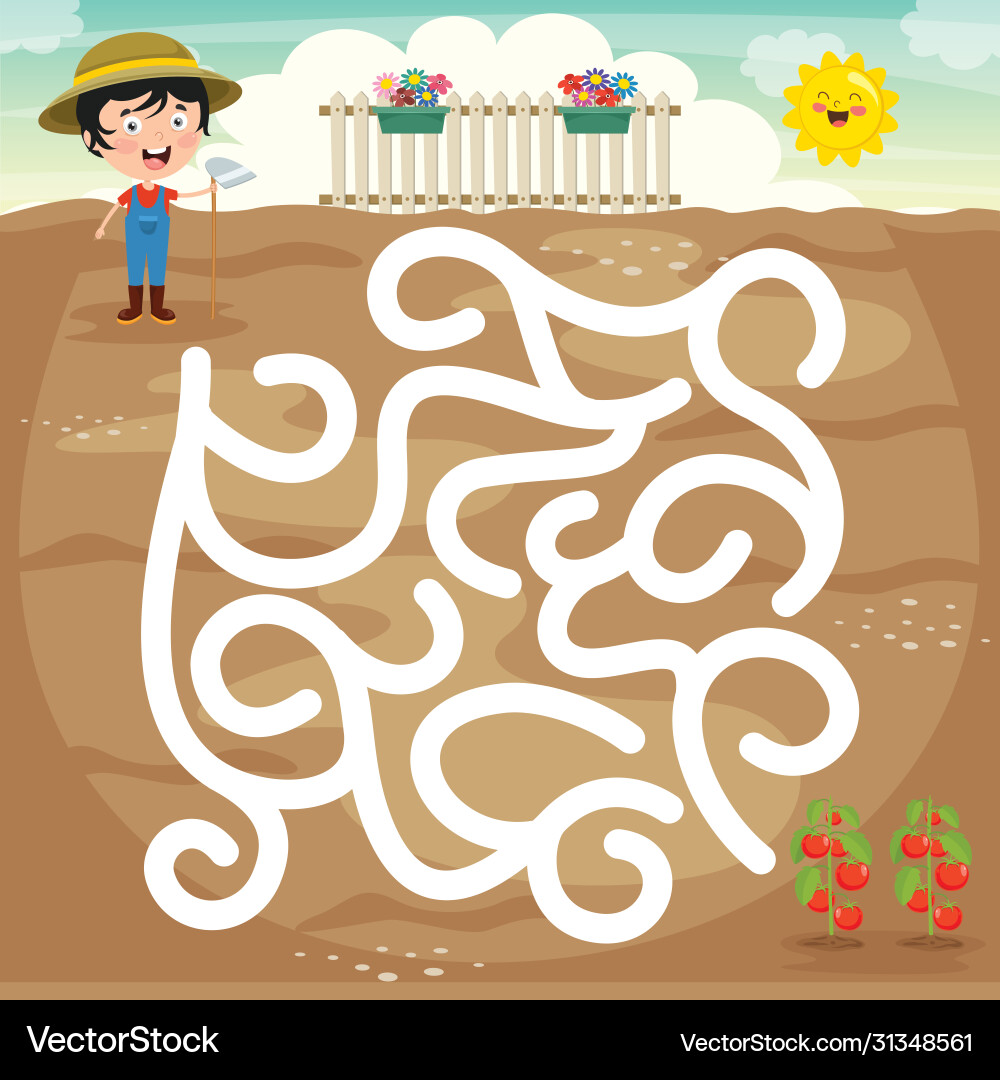 Maze game Royalty Free Vector Image - VectorStock