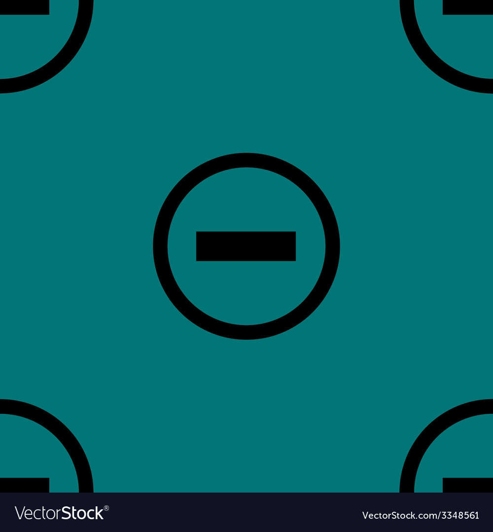 Minus web icon flat design seamless pattern