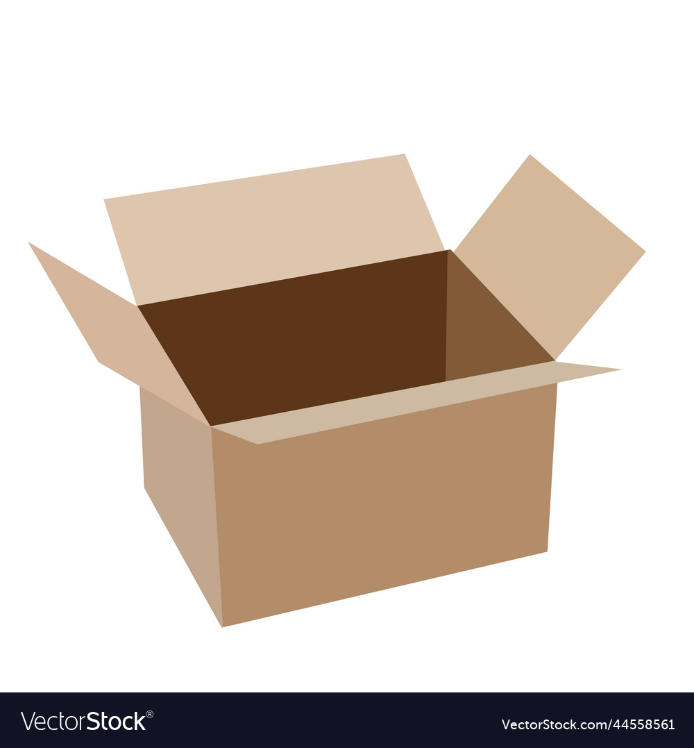 Open cardboard box for moving or sending Vector Image