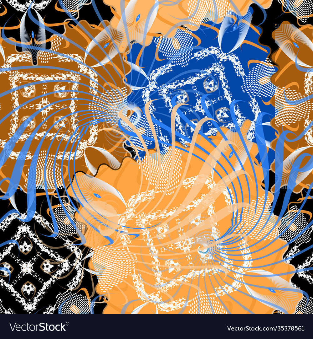 Patchwork seamless pattern abstract modern vector image Patchwork seamless pattern abstract modern