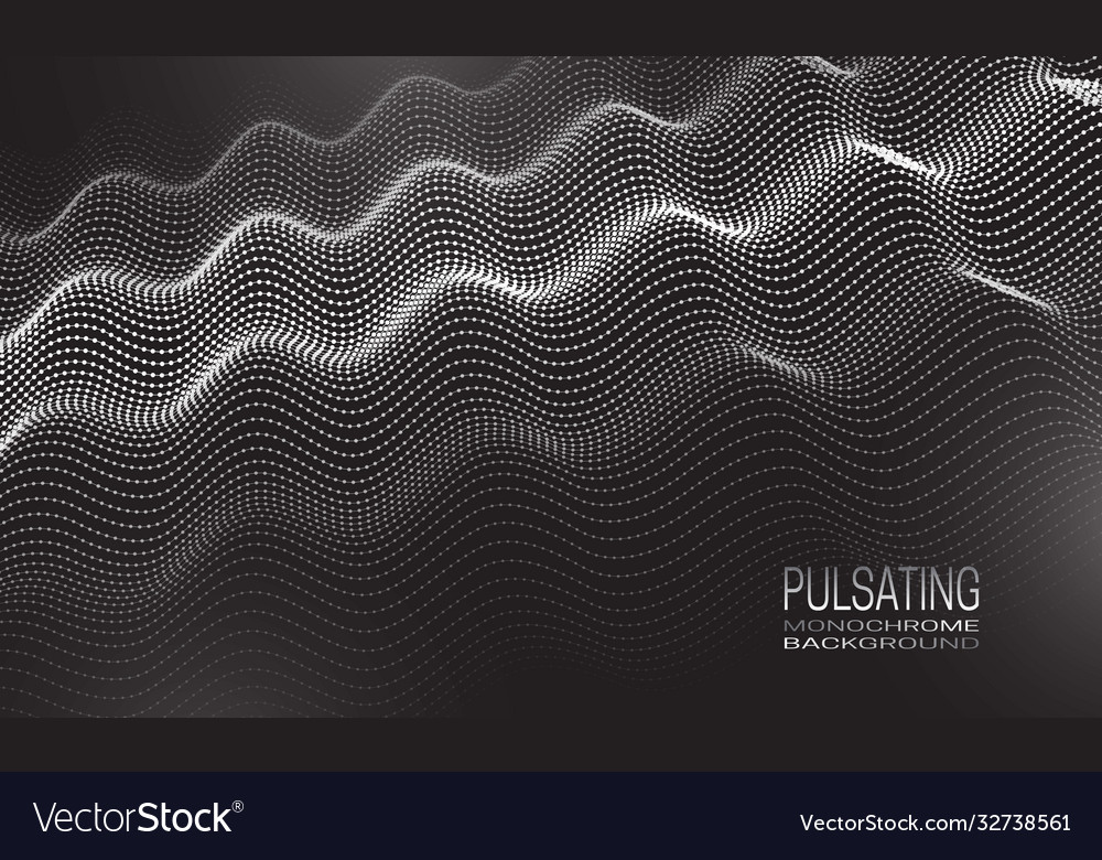 Pulsating monochrome background design vector image Pulsating monochrome background design