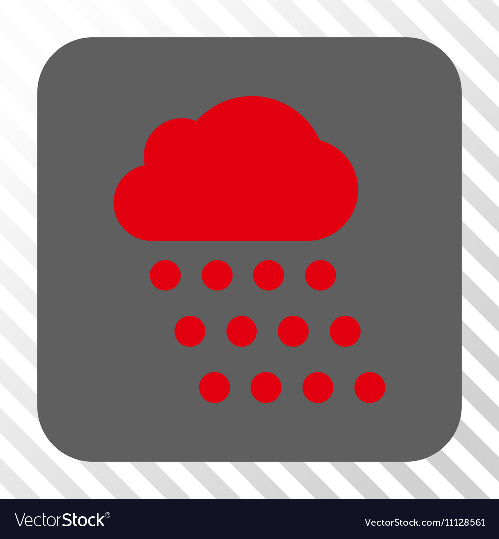 Rain cloud rounded square button