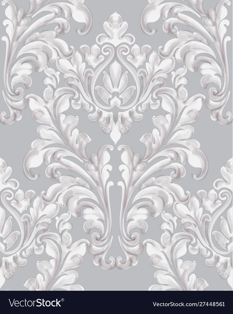 Rococo texture pattern vector image Rococo texture pattern