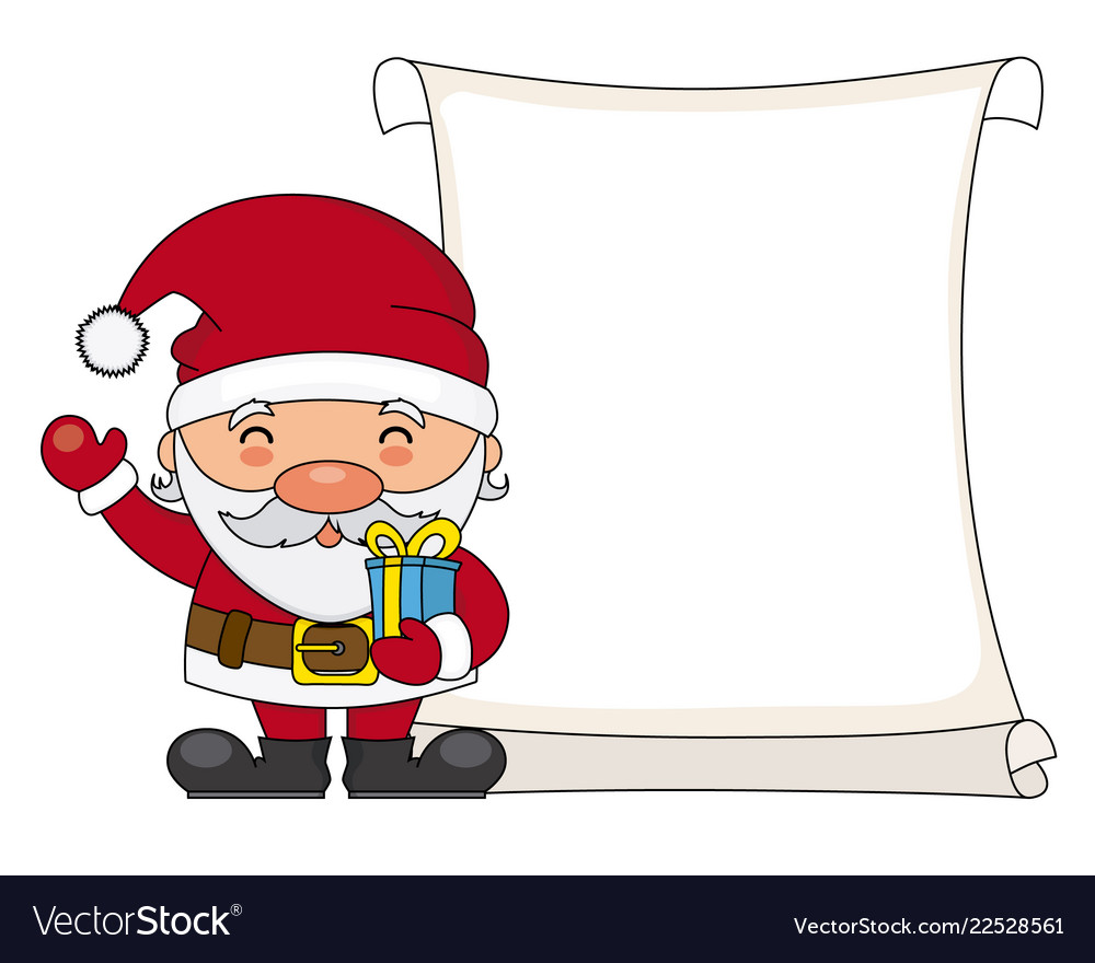 Santa claus with parchment