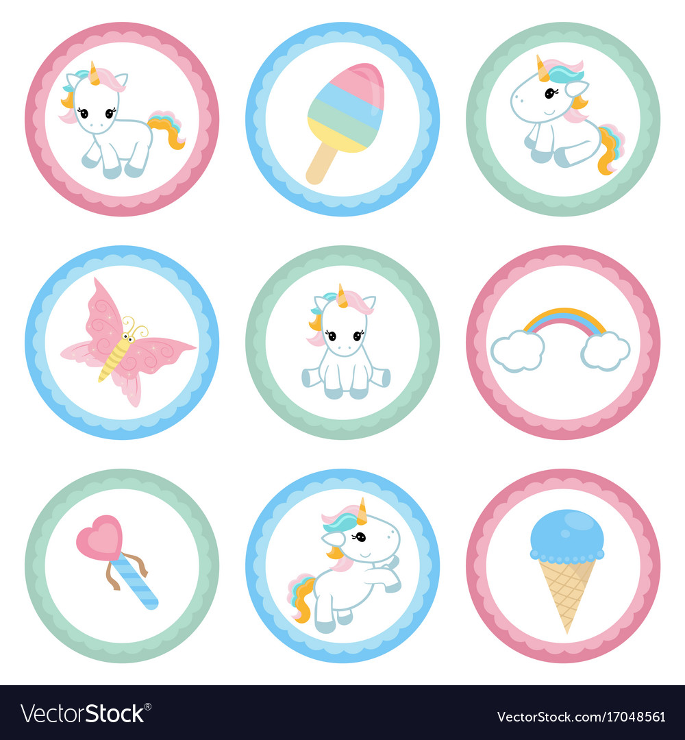 Set tags with birthday theme