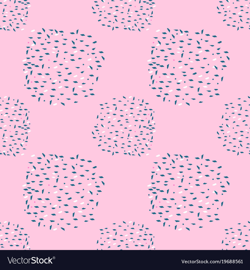 Trendy abstract circle shapes pattern in terrazzo