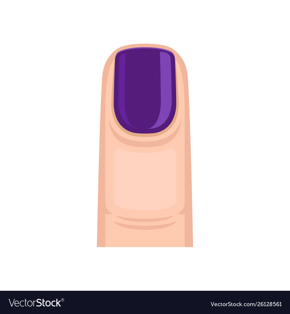 Very short purple nail Royalty Free Vector Image