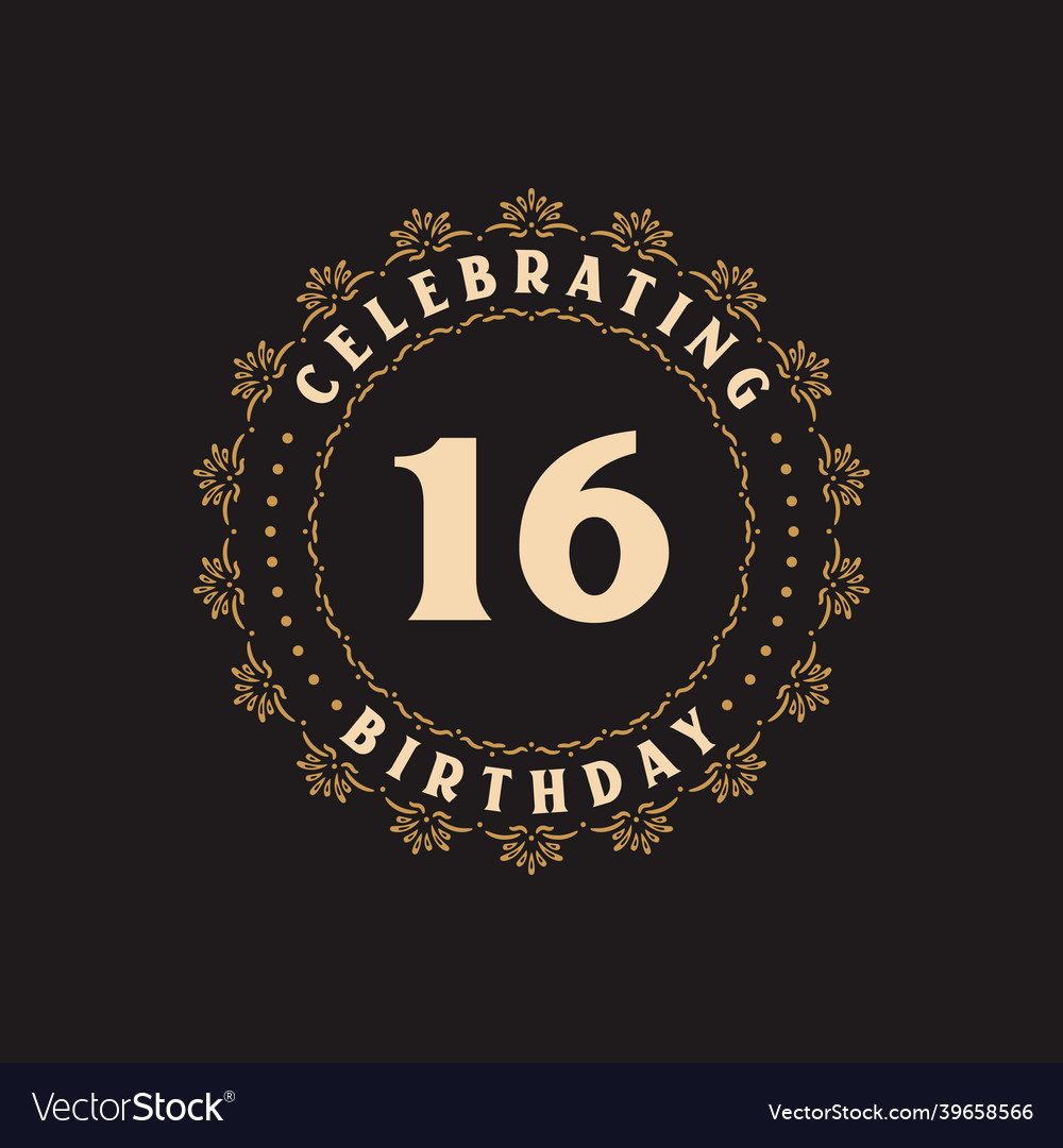 16 birthday celebration greetings card for