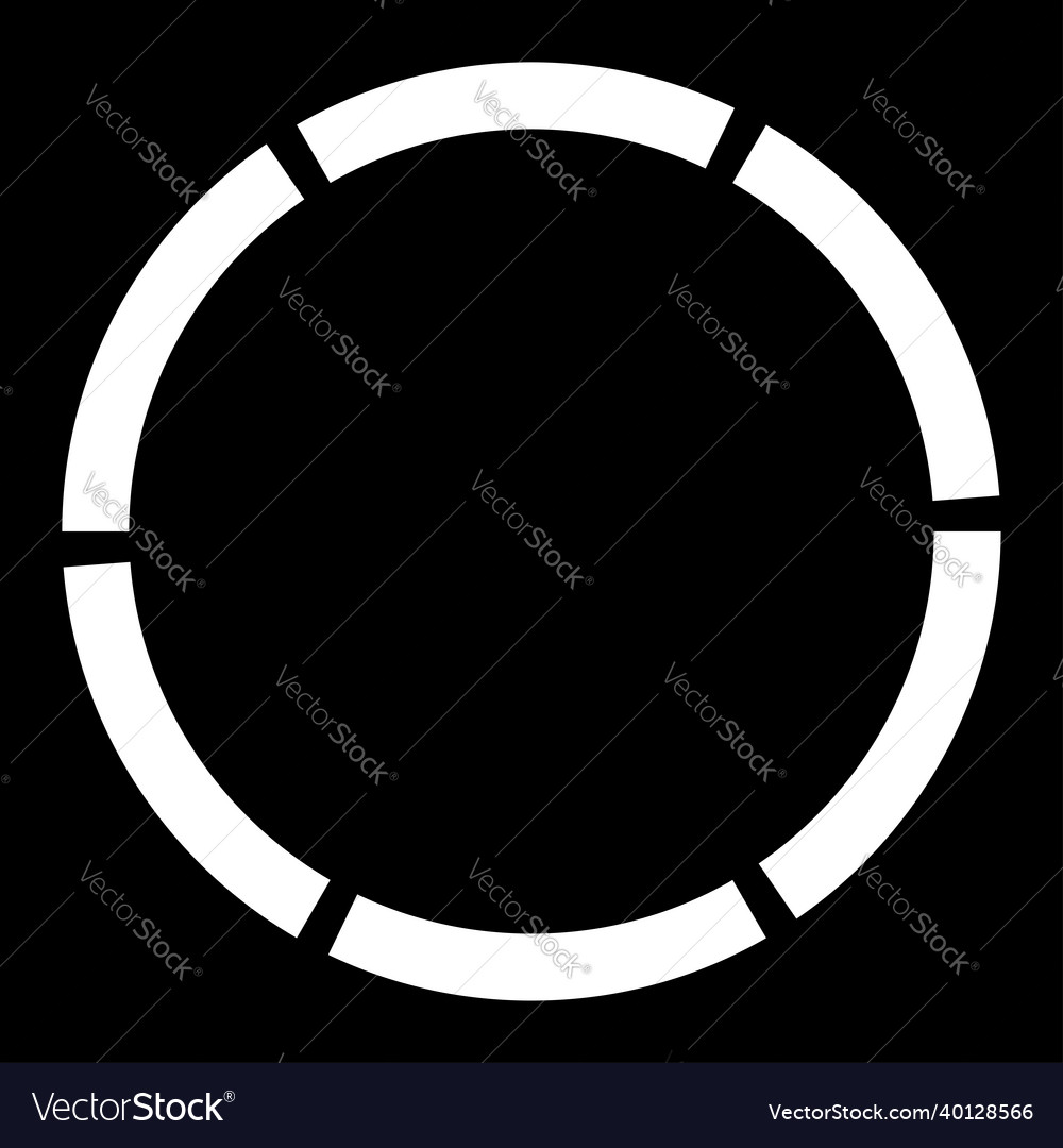 6 part section segmented circle abstract dashed vector image 6 part section segmented circle abstract dashed