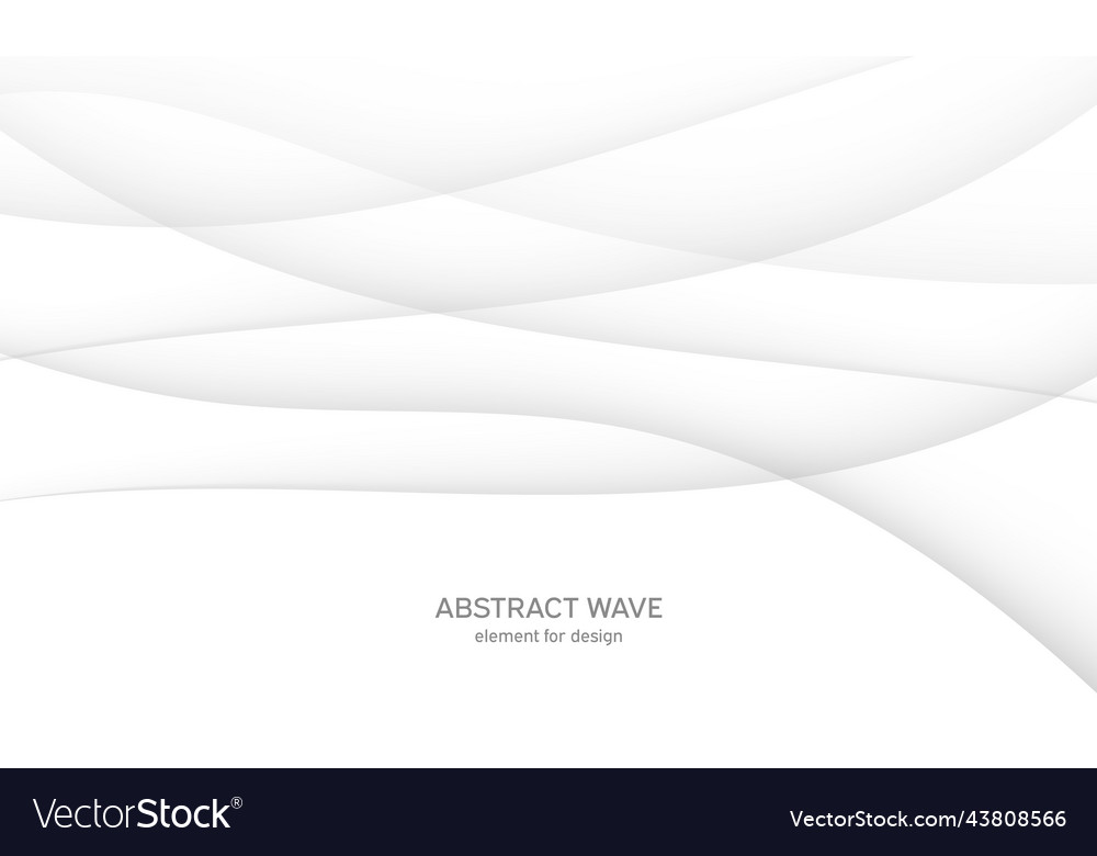 Abstract white background with smooth gray lines vector image Abstract white background with smooth gray lines