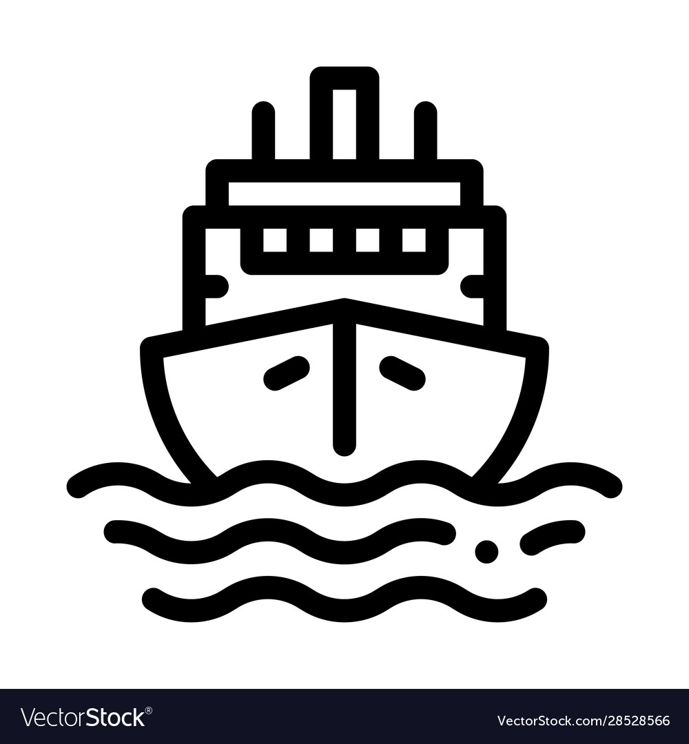 Cruise vessel icon outline