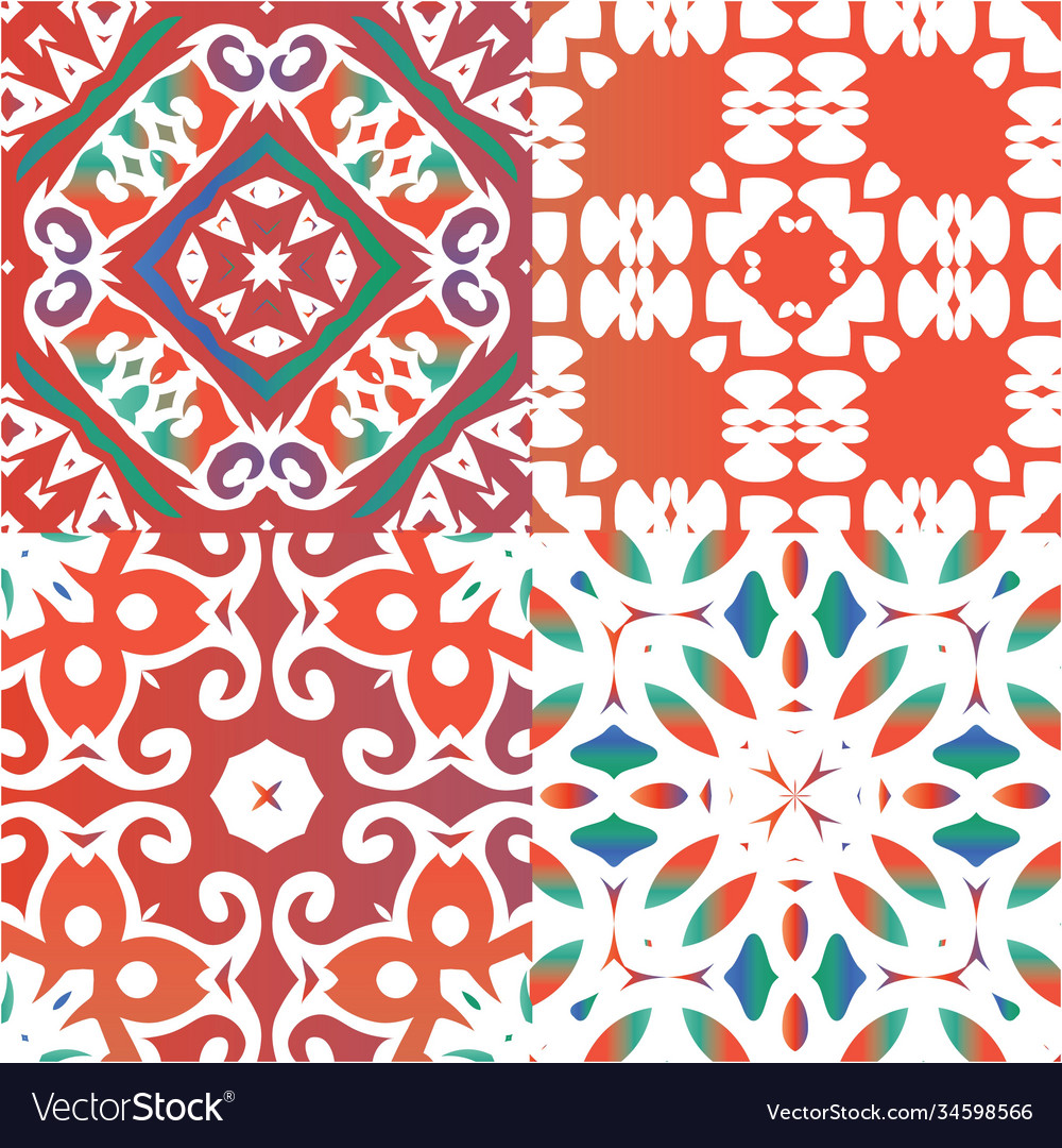 Decorative color ceramic talavera tiles Royalty Free Vector