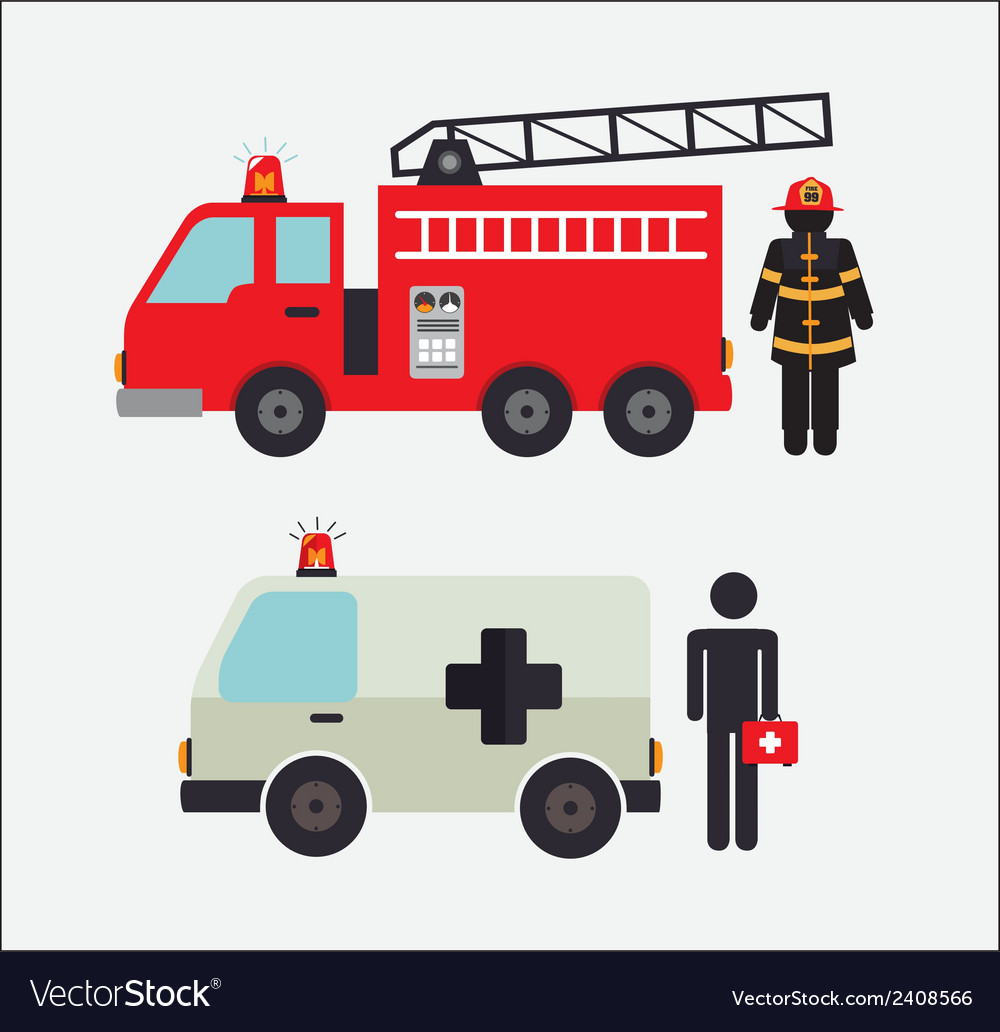 Firefighter Rescue Icons