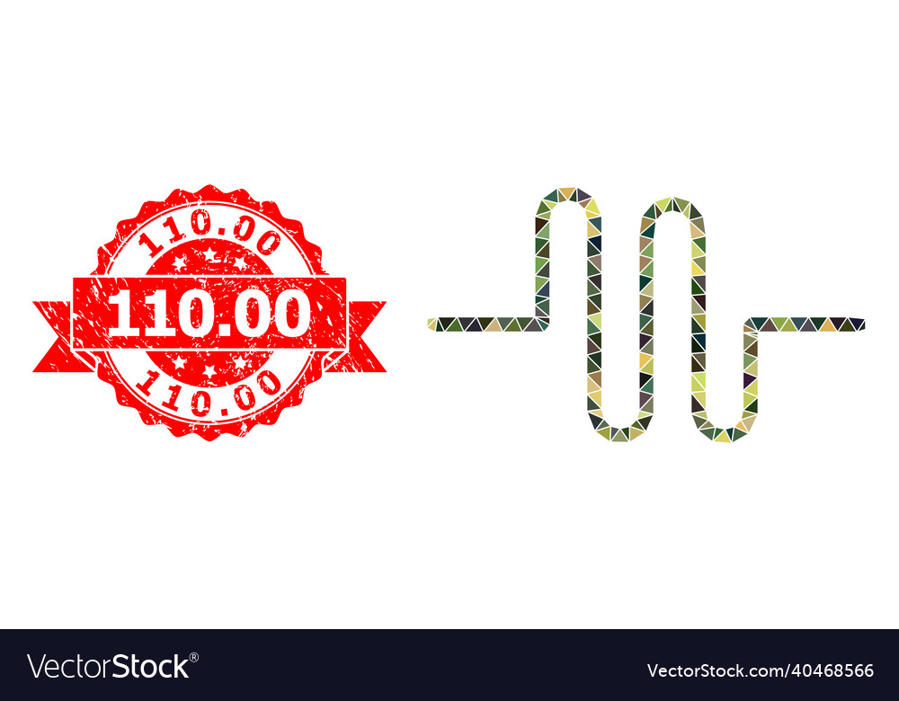 Grunge 11000 stamp seal and pipeline triangle