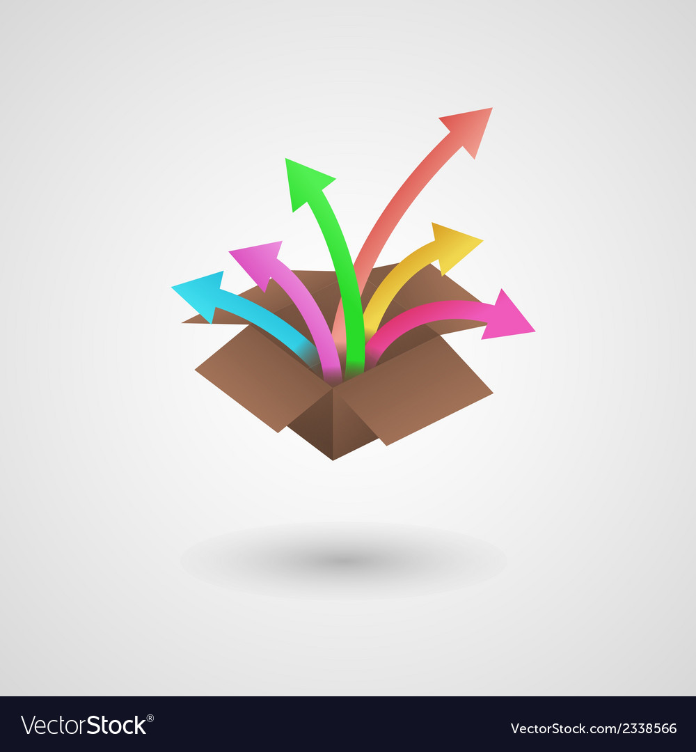 Paper box and arrows