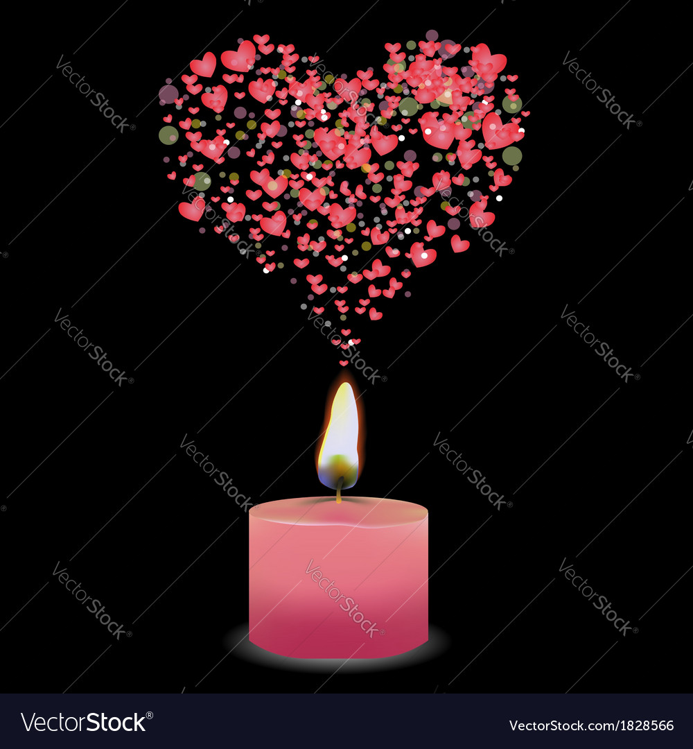 Pink candle Royalty Free Vector Image - VectorStock
