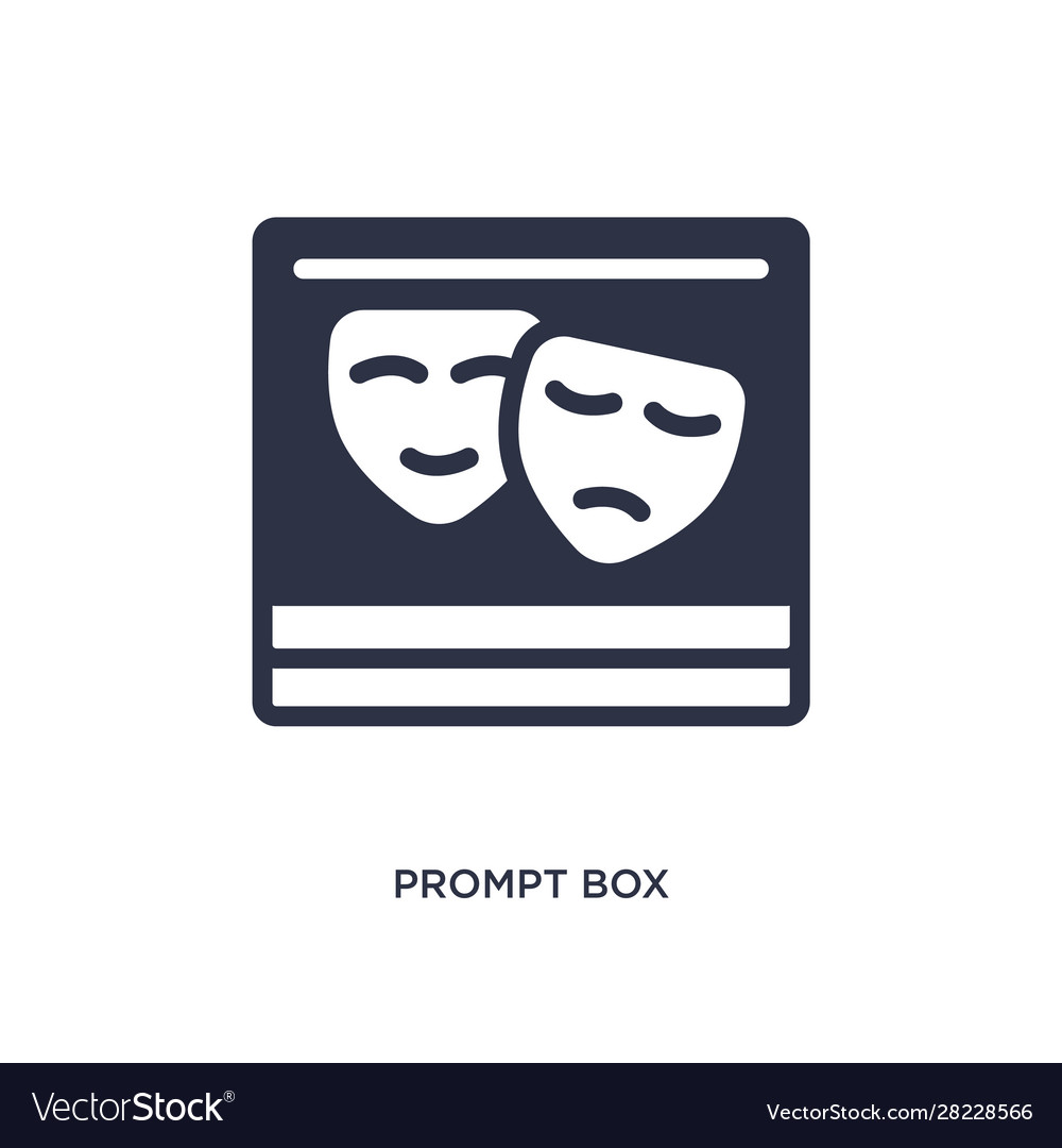 Prompt box icon on white background simple