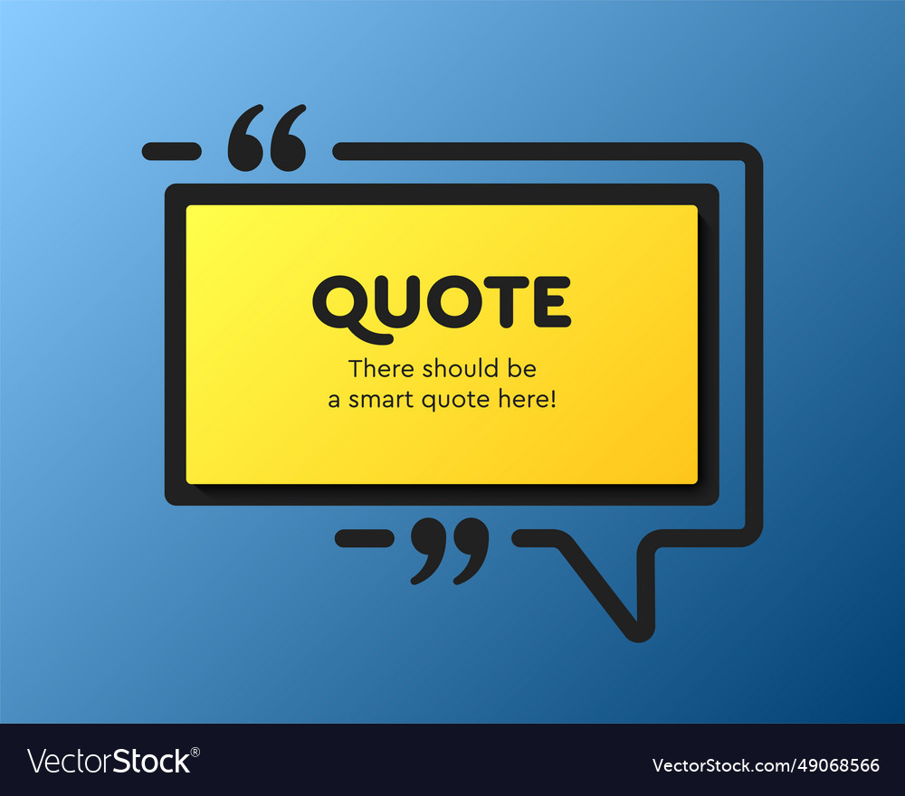 Quote frame blank text boxes message vector image Quote frame blank text boxes message