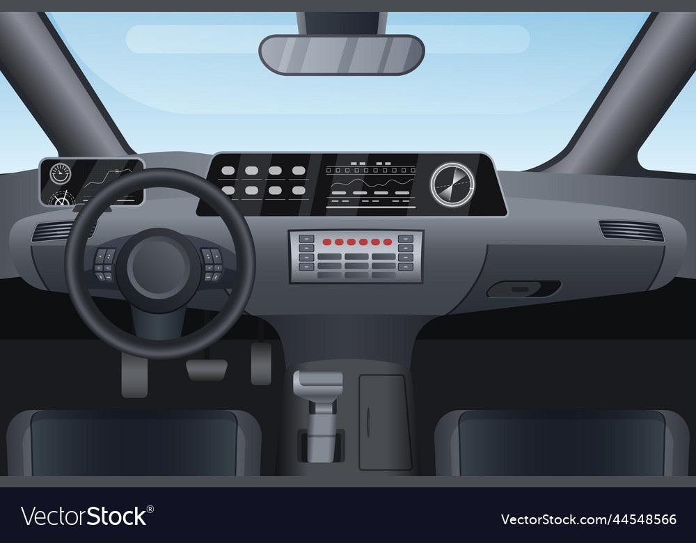 Realistic car auto salon interior background Vector Image