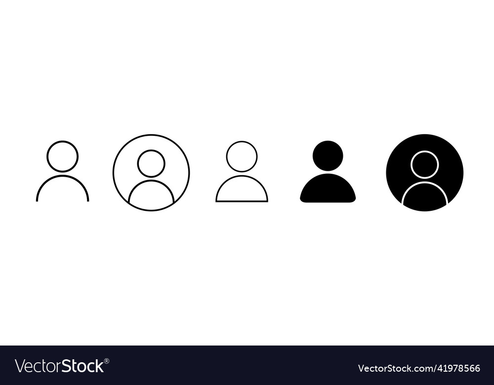 User avatar icon, button, profile symbol, flat person icon – stock vector  Stock Vector