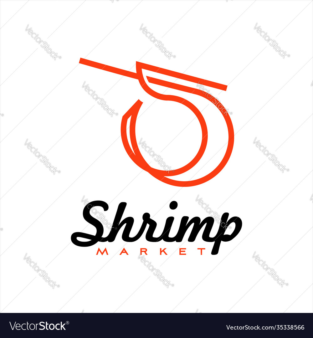 Shrimp logo seafood market industry