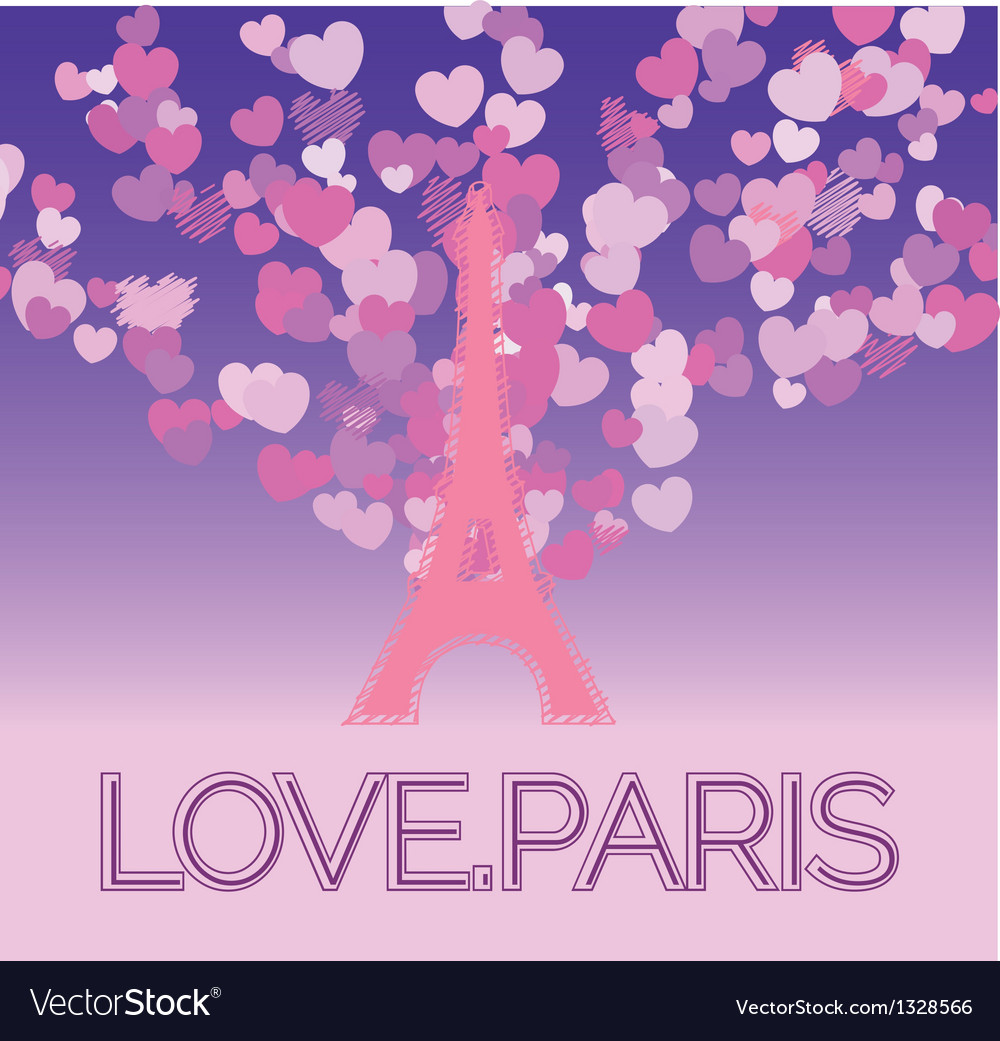 vintage eiffel tower template royalty free vector image