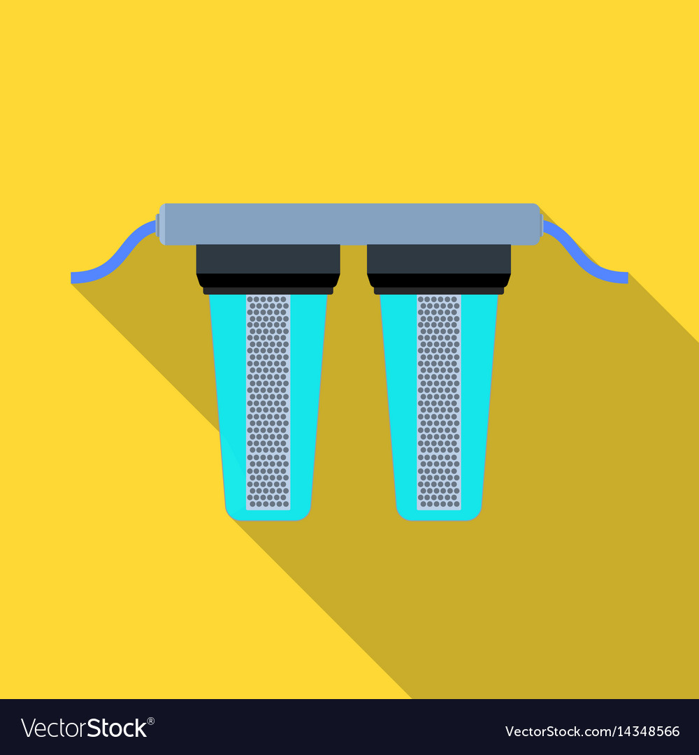 Water filters icon in flate style isolated