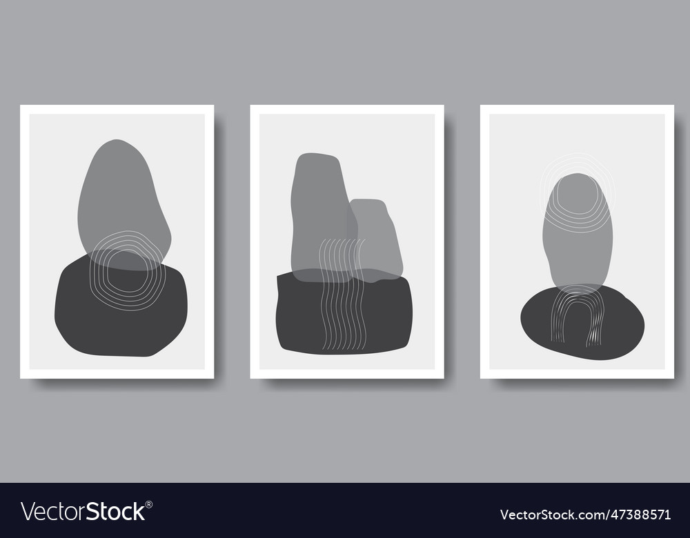 Abstract wall art decoration with human face line vector image Abstract wall art decoration with human face line