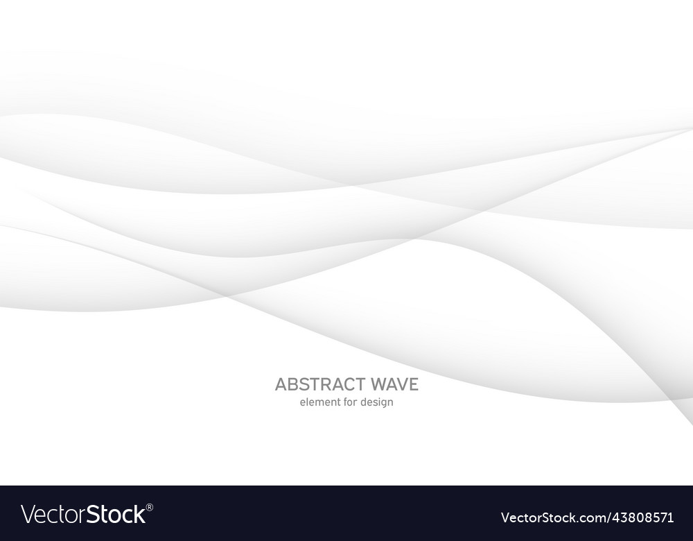 Abstract white background with smooth gray lines vector image Abstract white background with smooth gray lines
