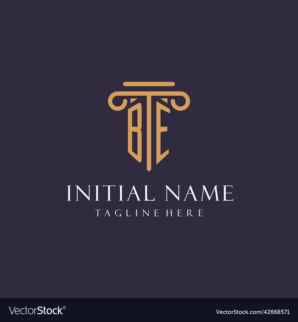 Be monogram initials design for law firm lawyer