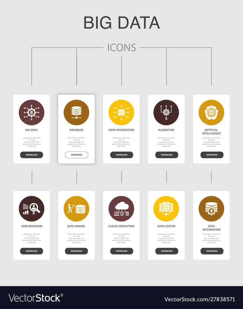 Big data infographic 10 steps ui designdatabase
