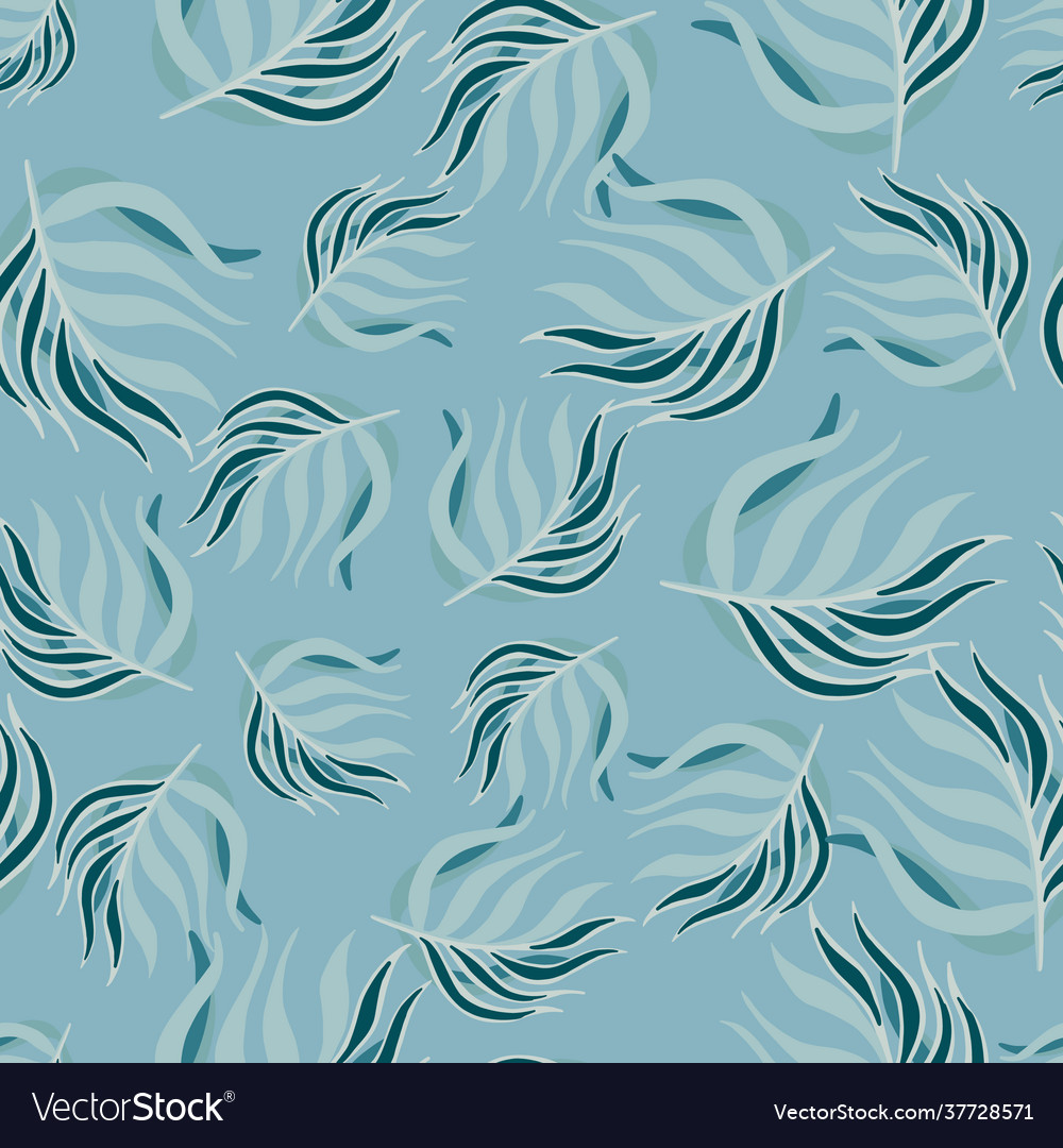 Botanic seamless pattern with doodle random vector image Botanic seamless pattern with doodle random