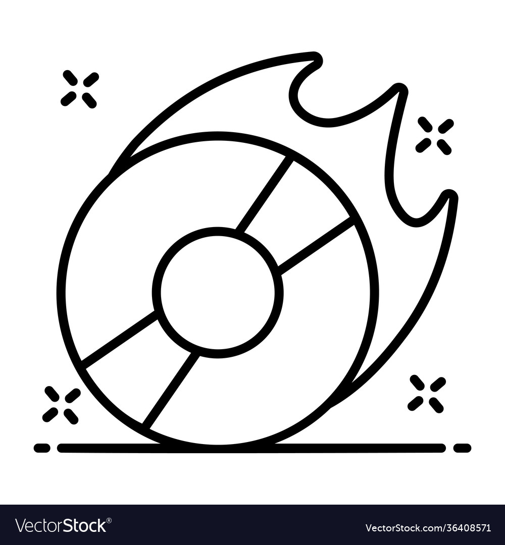 Burning disc Royalty Free Vector Image - VectorStock