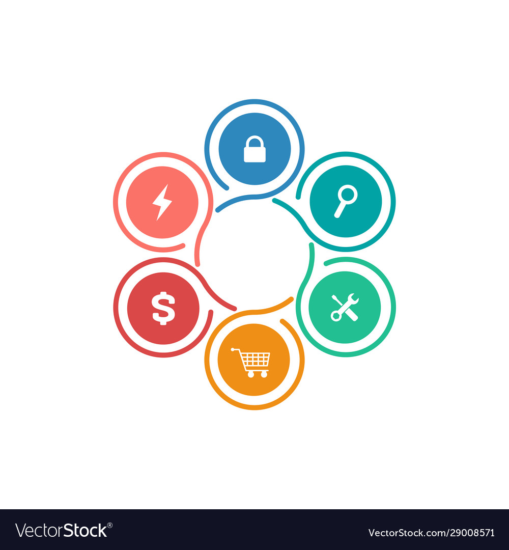 Circle infographic cycle diagram data graph